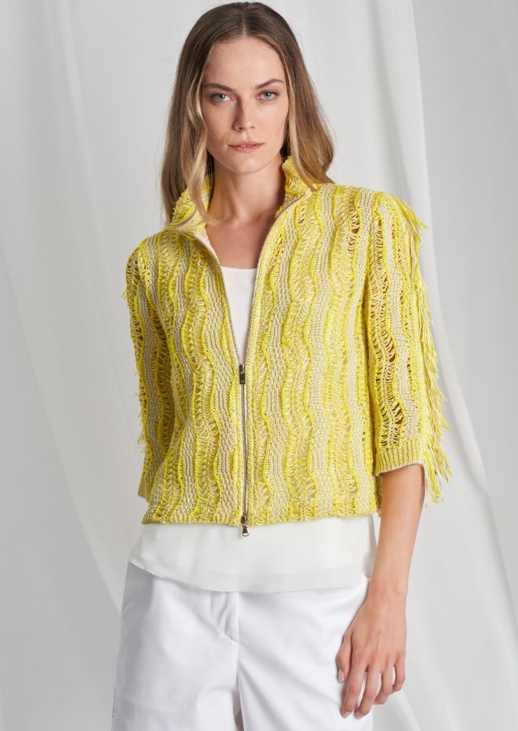 Giacca in Maglia di Tricot Chic – 100% Cotone