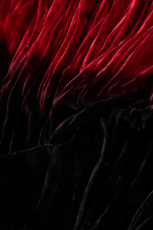 Abito in velluto di seta sfumato