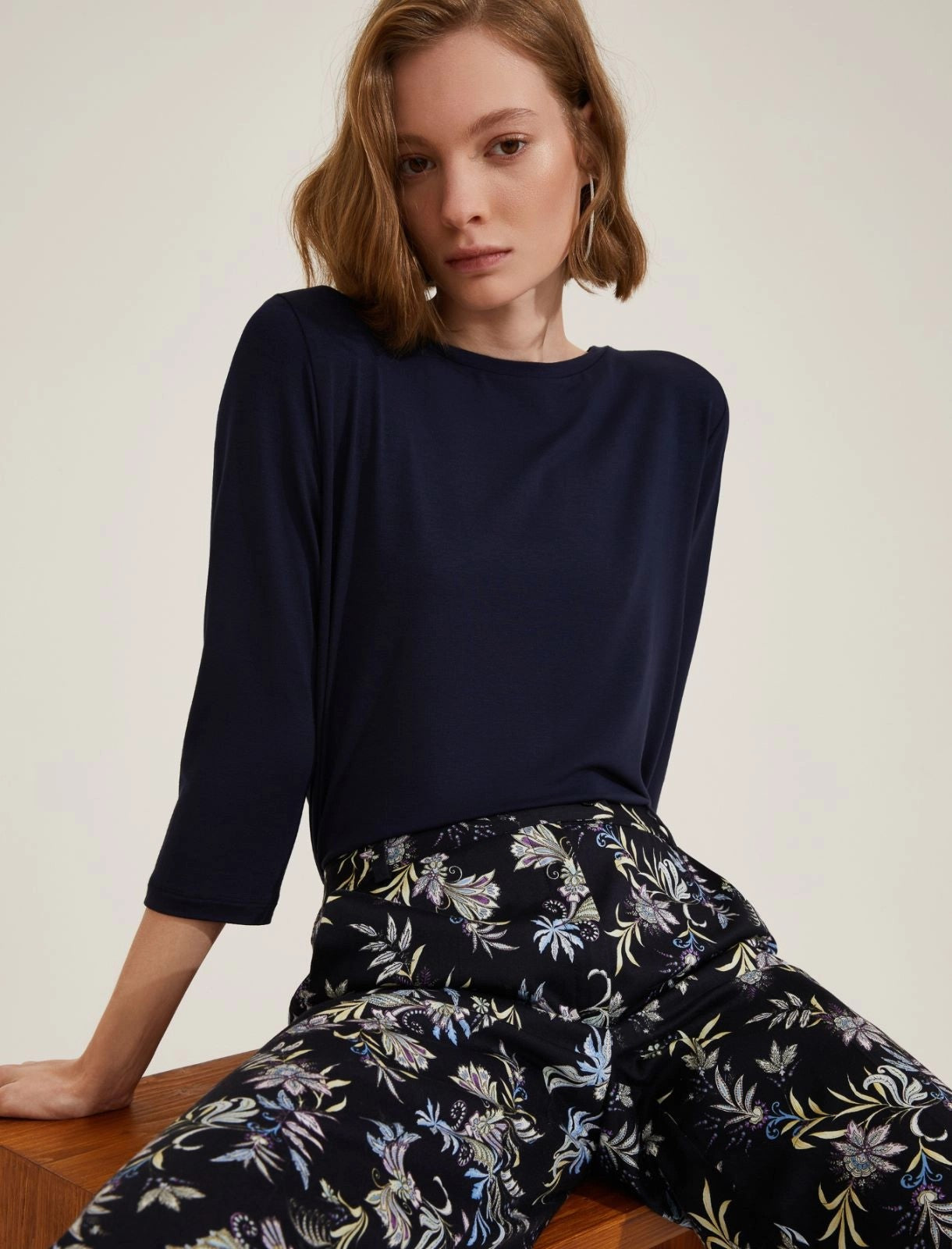 T-shirt con maniche a 3/4