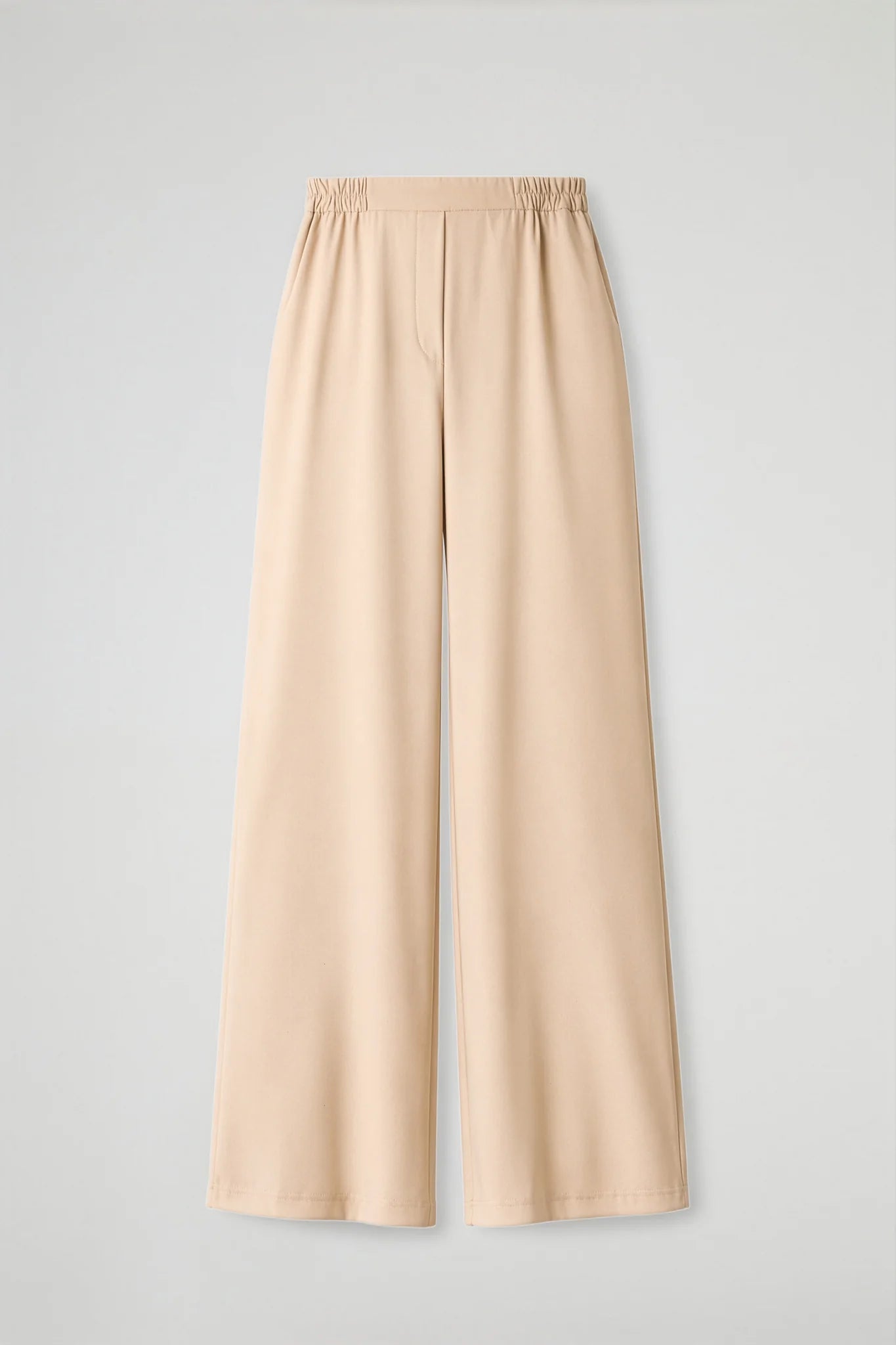 Pantalone A Palazzo In Tessuto Fluido - Blu, Beige