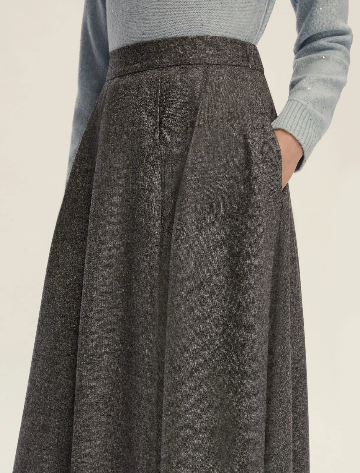 Completo Giacca e Gonna in Sale e Pepe Grigio Ardesia