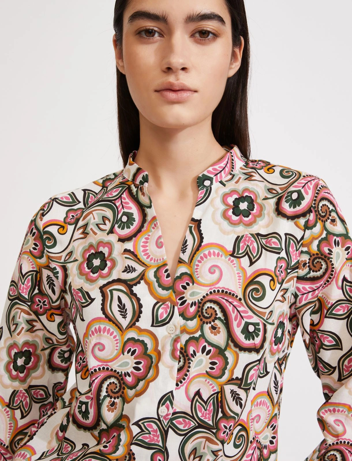 Camicia in mussola in stampa floreale