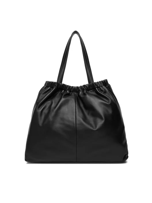 Borsa a Sacca Grande in Morbida Nappa - Nera