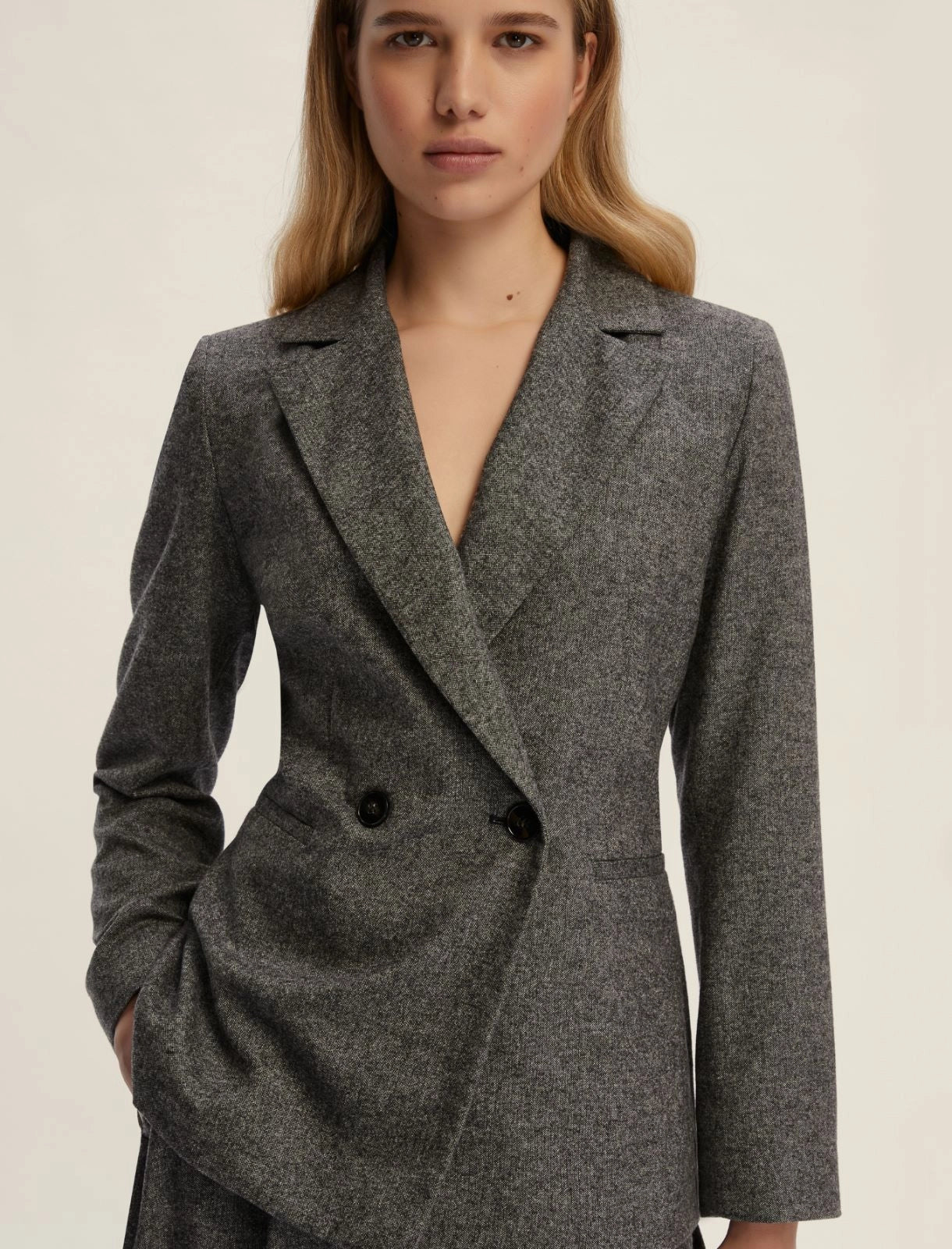Completo Giacca e Gonna in Sale e Pepe Grigio Ardesia