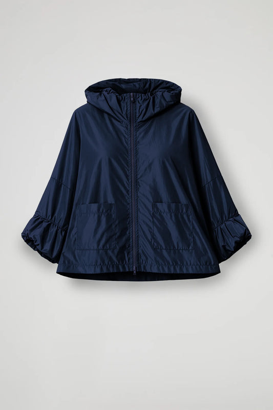 Giacca Corta in Taffeta' - Blu, Cammello, Cioccolato, Nero