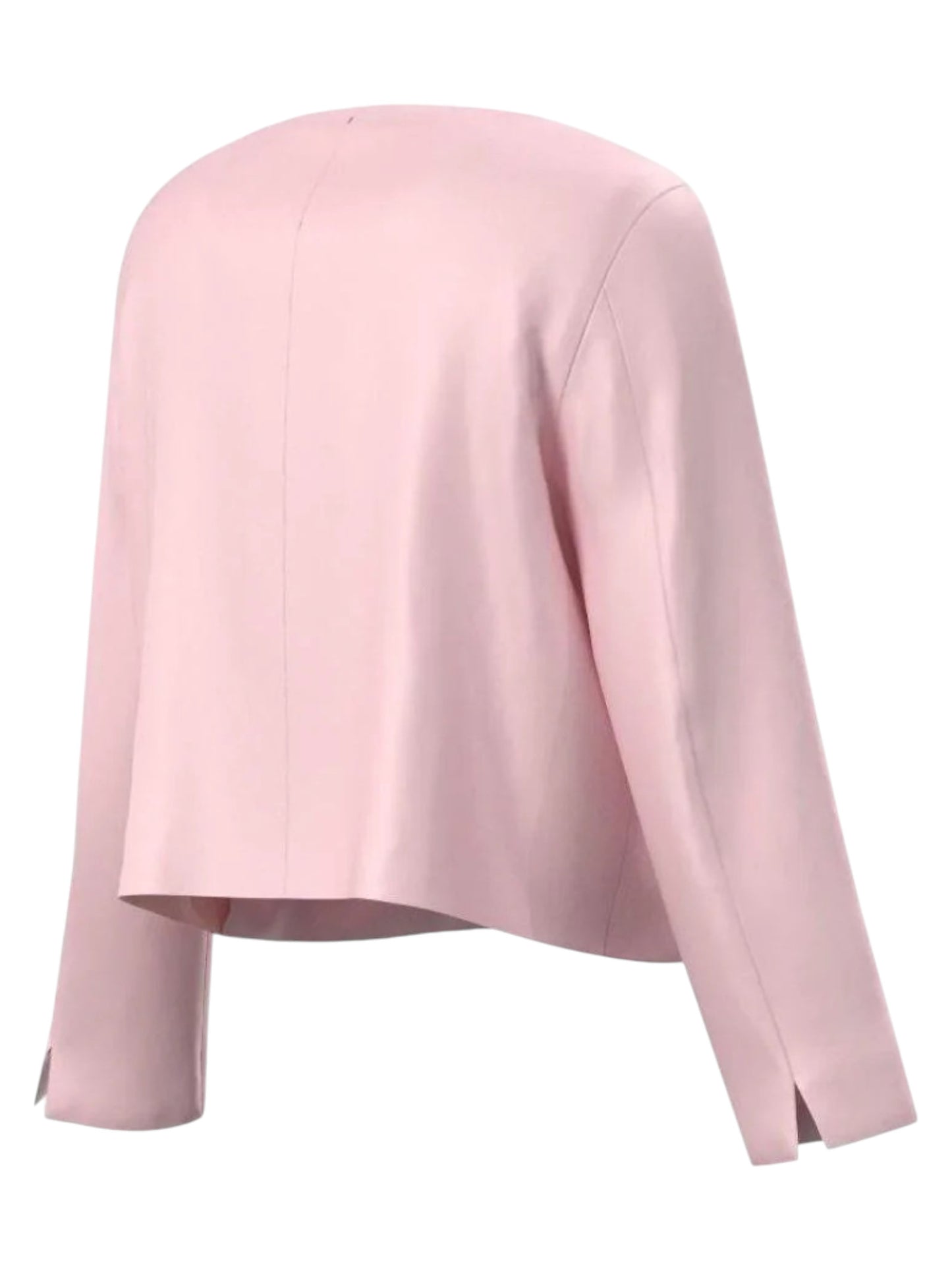 Giacca a bolerino in morbido raso blu o rosa