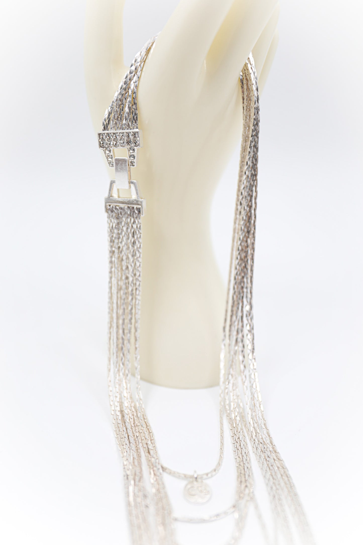 Collana a Catena Multi-Filo con Strass. DORATA o ARGENTATA