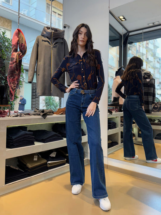 Jeans a gamba larga