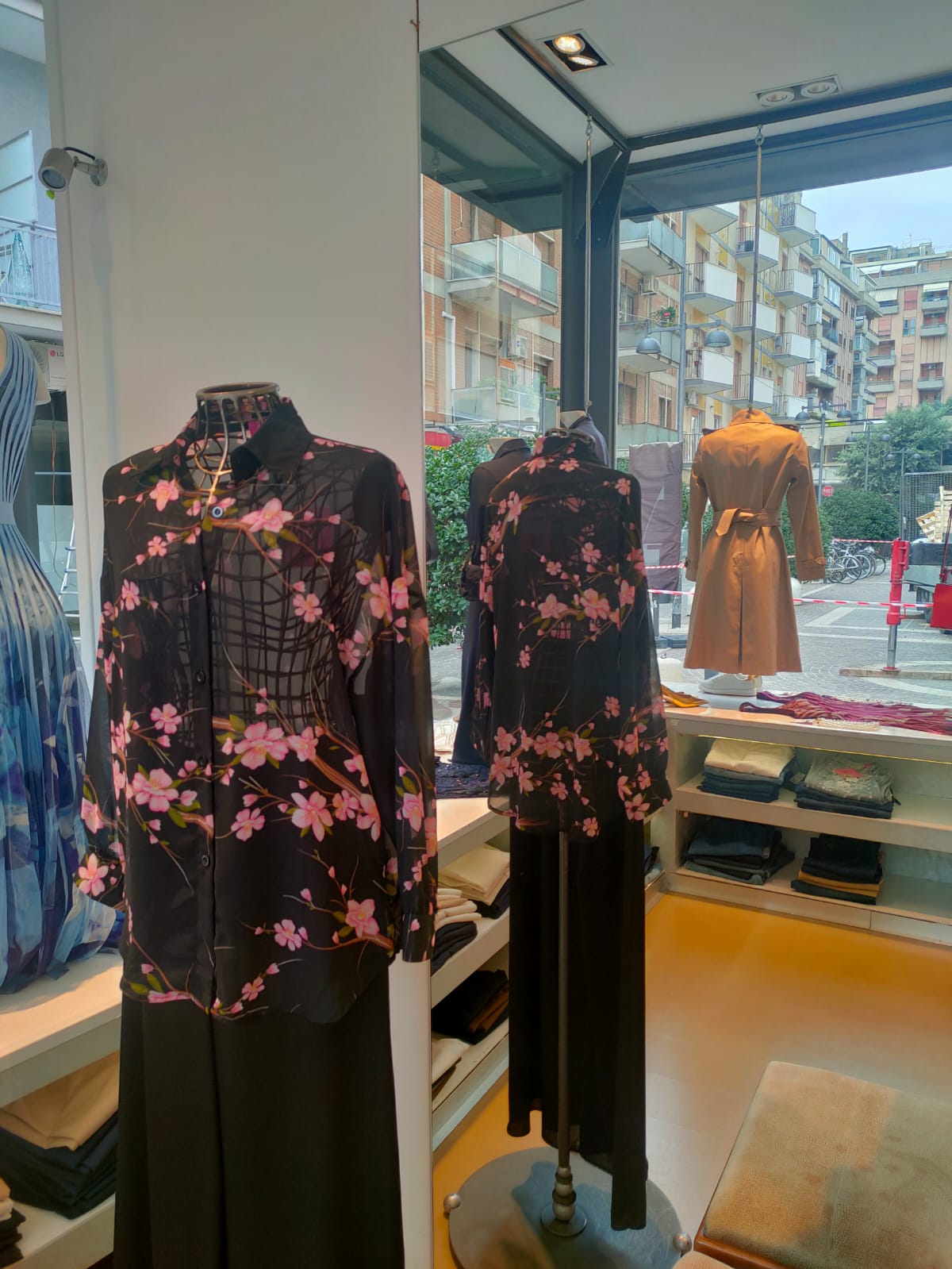 Camicia Garzata con Stampa Floreale