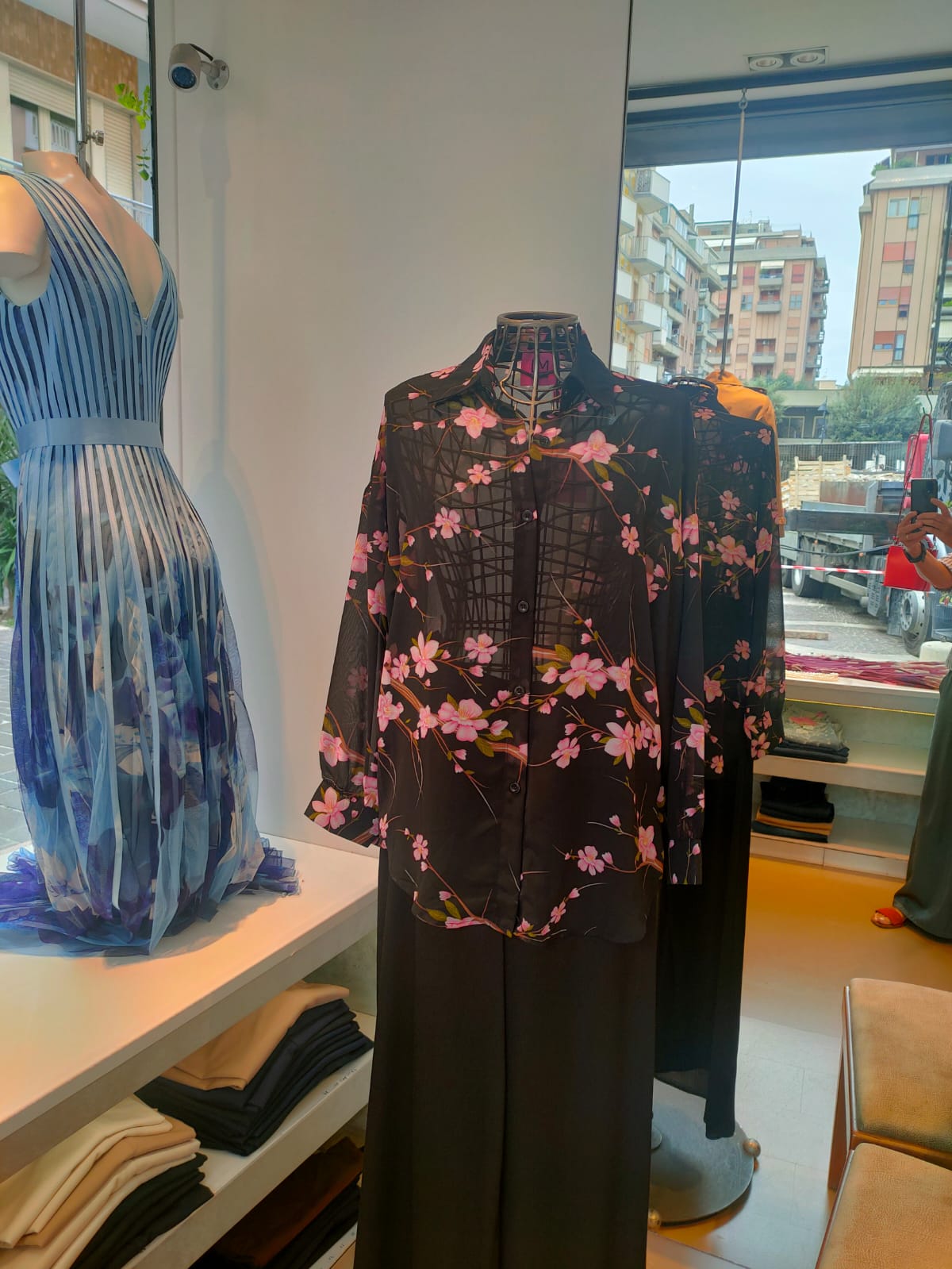 Camicia Garzata con Stampa Floreale