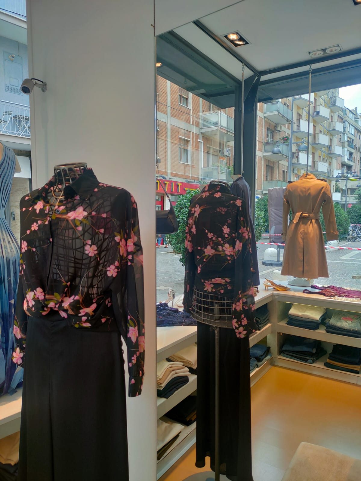 Camicia Garzata con Stampa Floreale