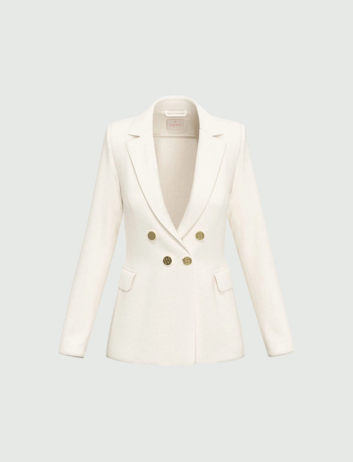 Giacca doppiopetto in jersey stretch - BIANCO