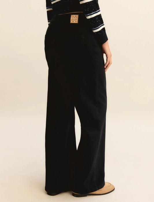 Pantalone Jeans 5 tasche dritto in gabardina stretch - Blu o Bianco