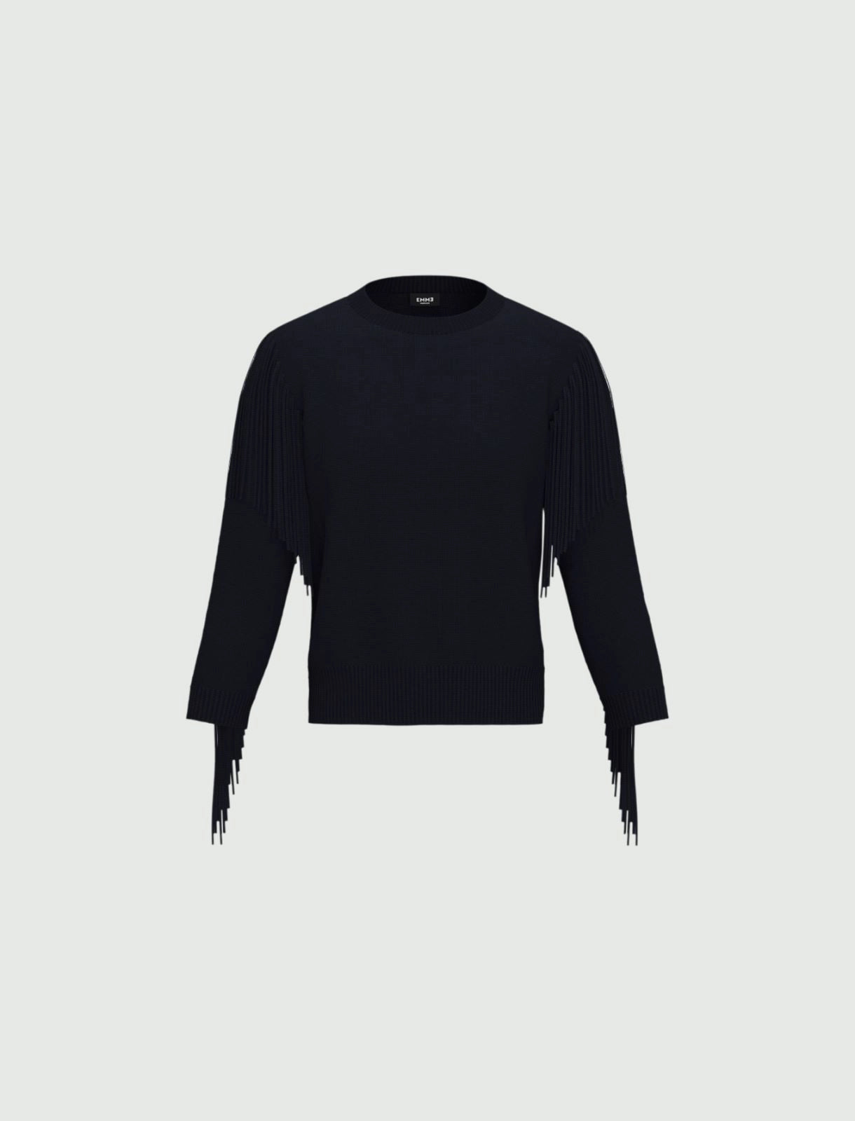 Maglia cropped nera o grigia con frange