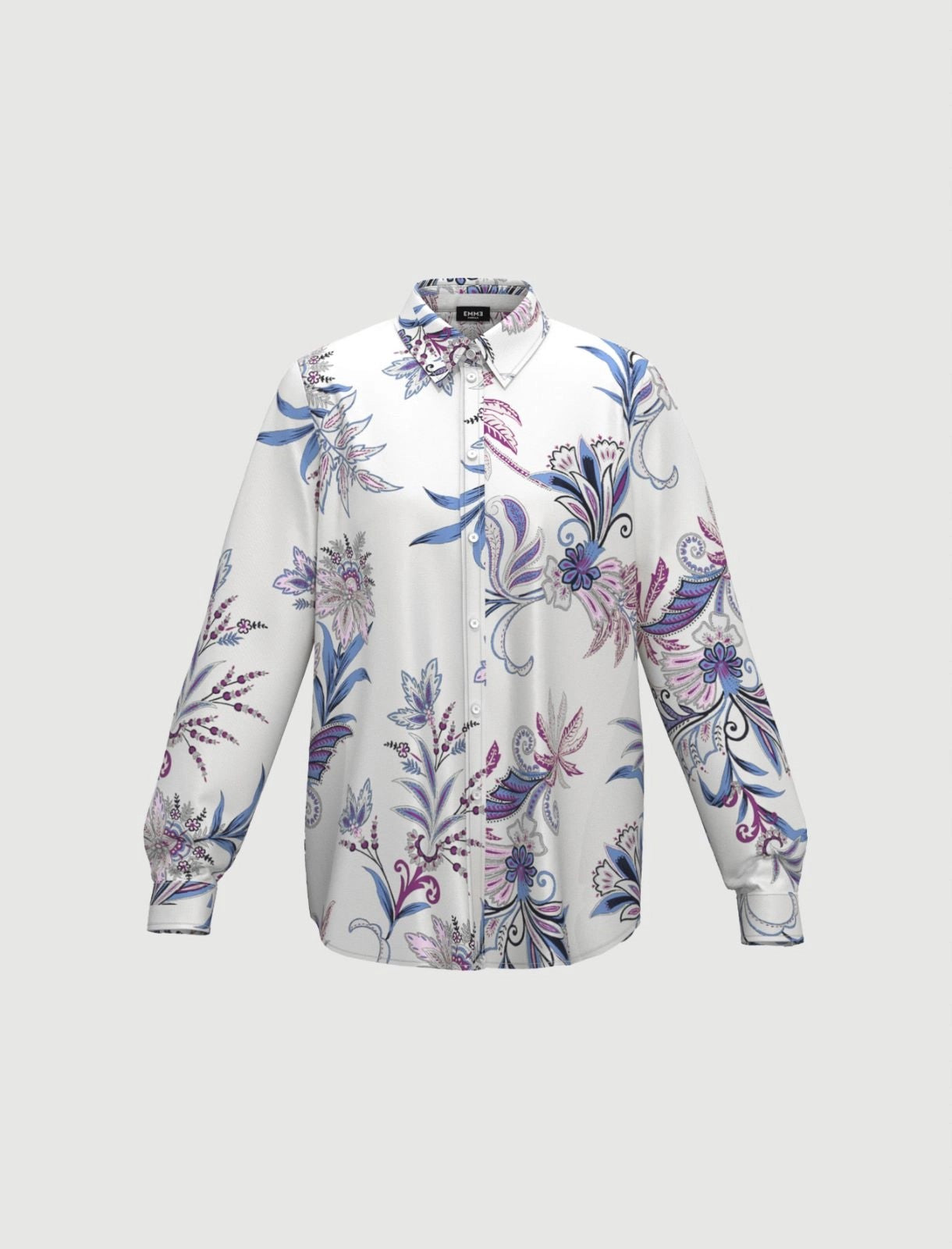 Camicia stampata a maniche lunghe