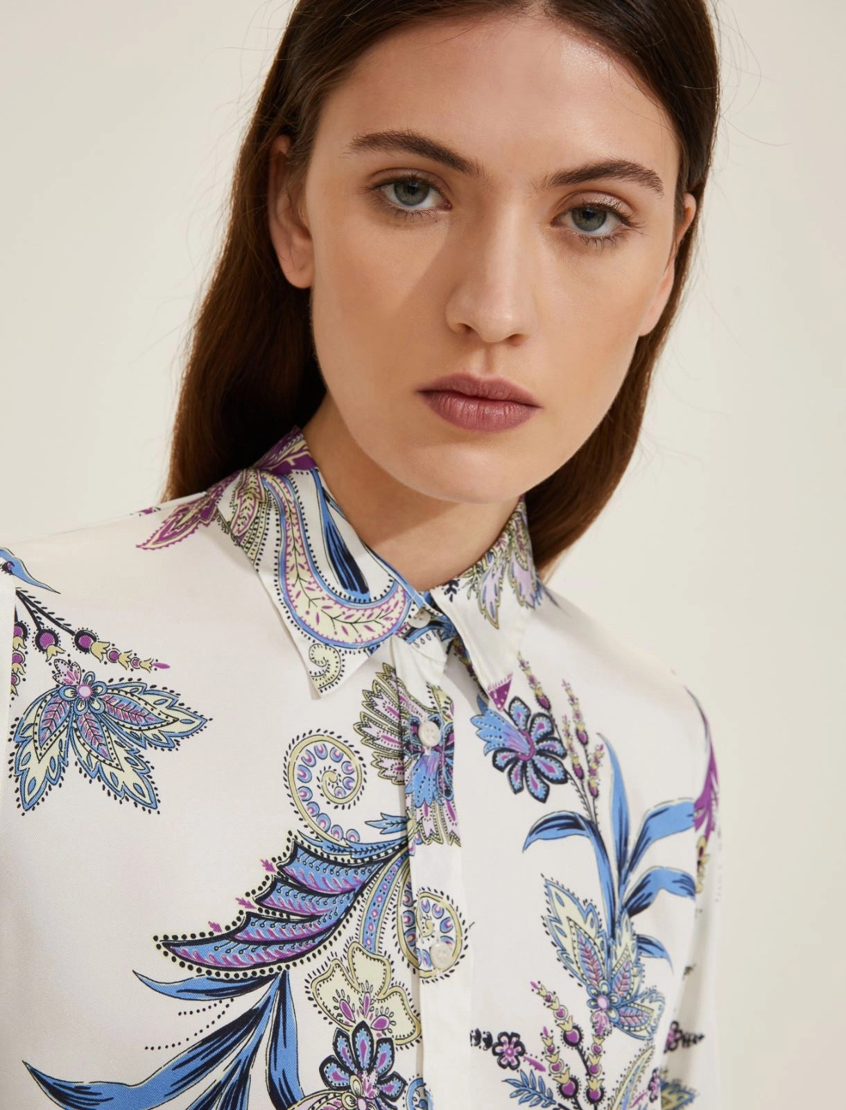 Camicia stampata a maniche lunghe