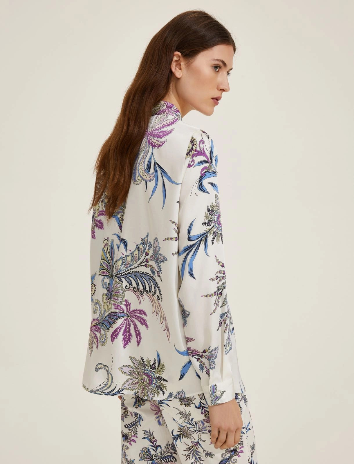 Camicia stampata a maniche lunghe
