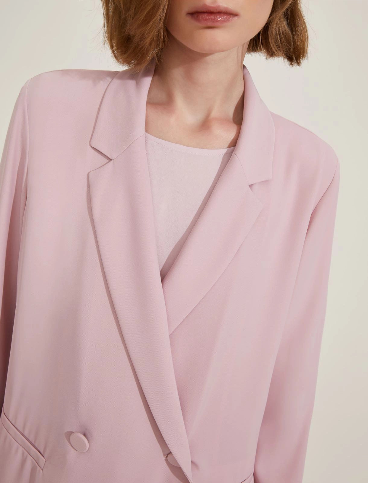 Tailleur pantalone rosa pastello