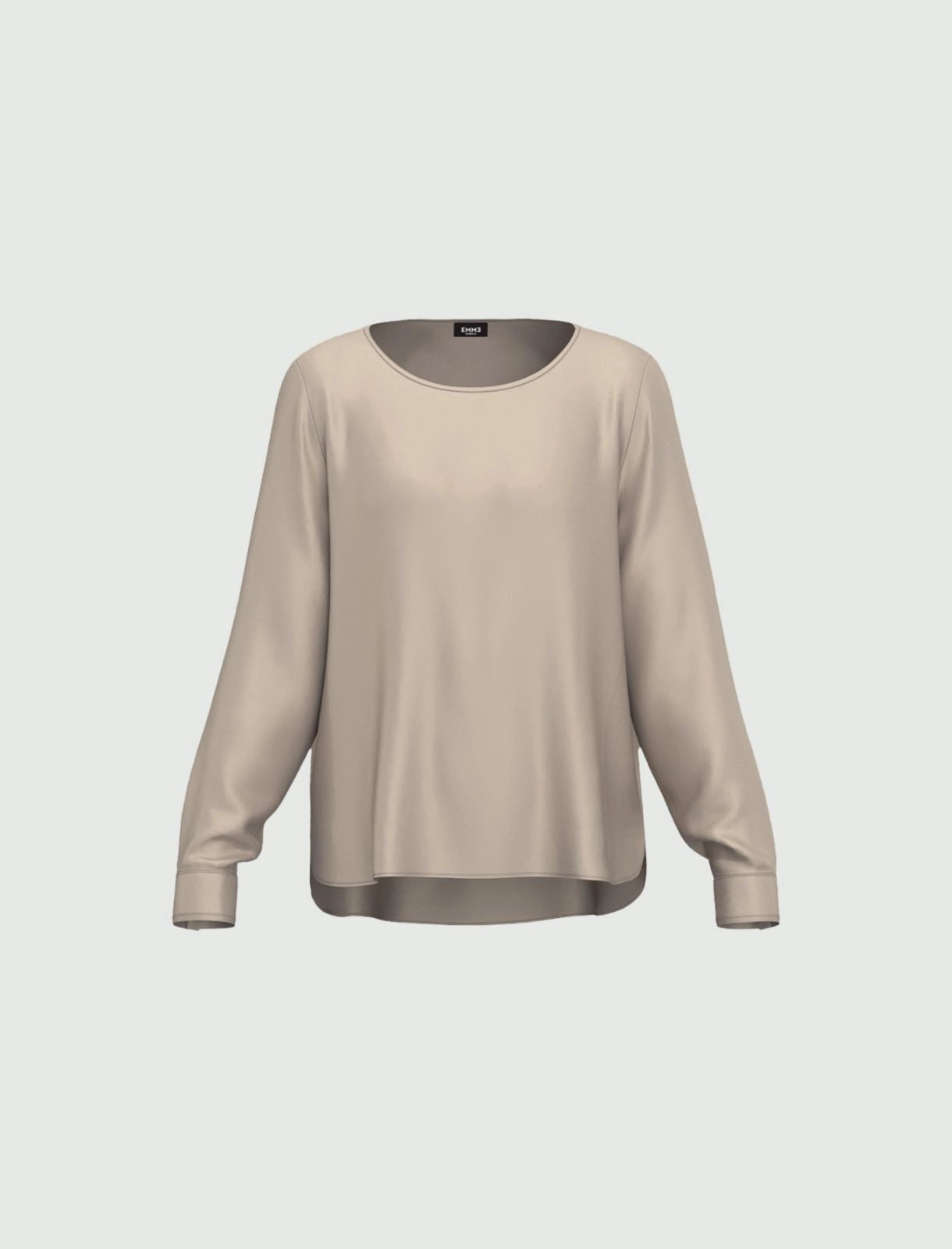Blusa in raso stretch - Beige, Bianco o Ciclamino