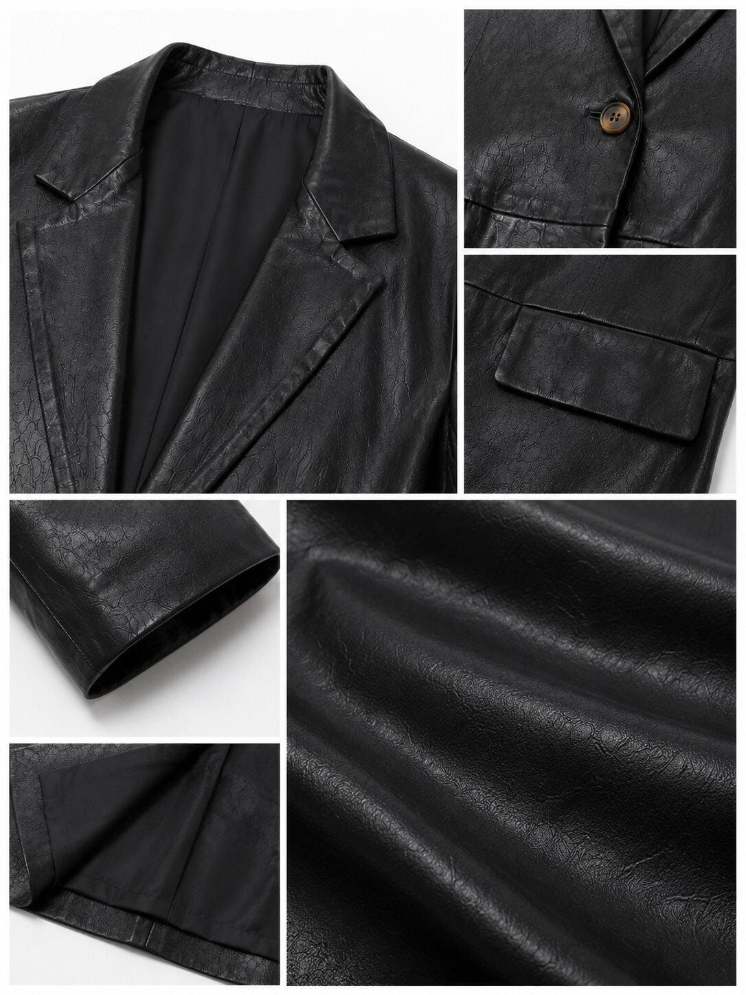 Giacca Blazer Oversize in Ecopelle