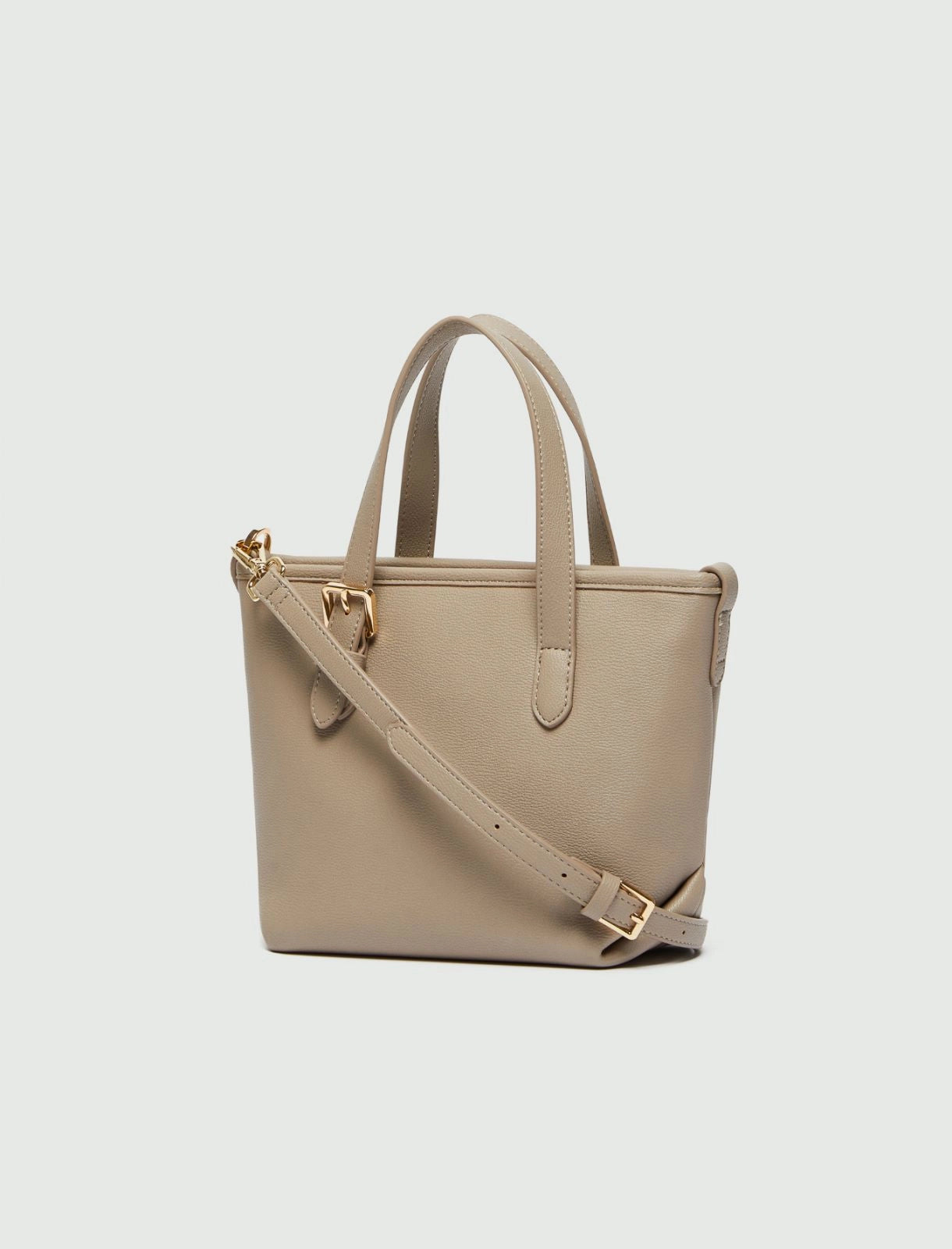 Borsetta a due manici con tracolla. Beige, verde militare o nera