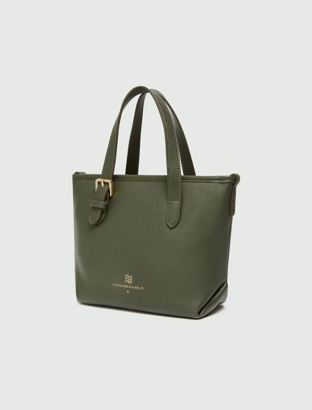 Borsetta a due manici con tracolla. Beige, verde militare o nera