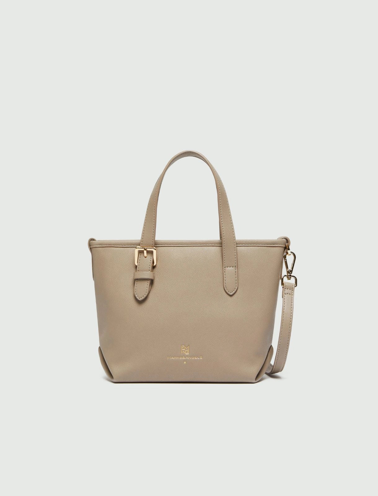 Borsetta a due manici con tracolla. Beige, verde militare o nera