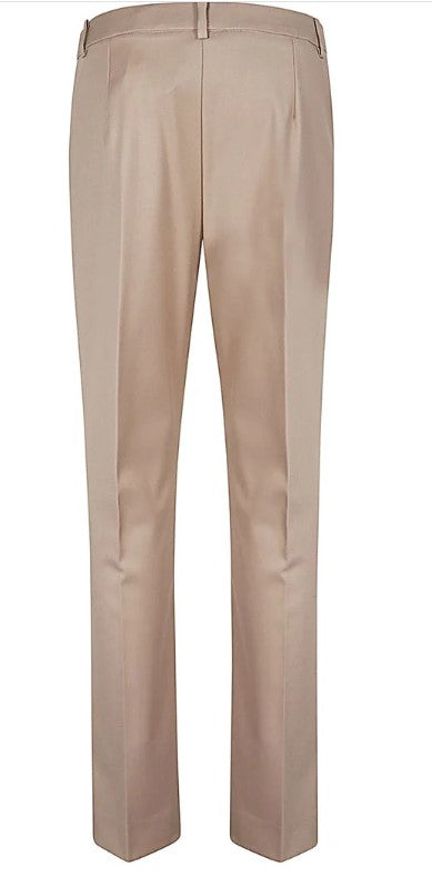 Pantaloni in cotone stretch beige o bianco