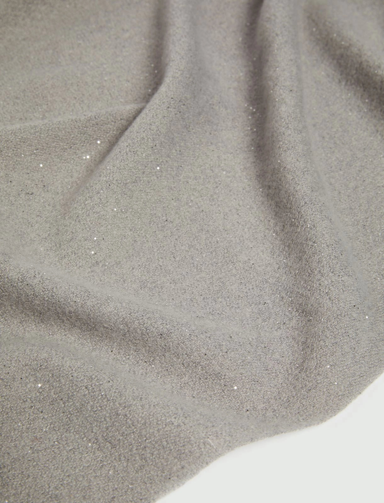 Sciarpa a Stola con frange e filo di lurex - GRIGIO CHIARO O NERO