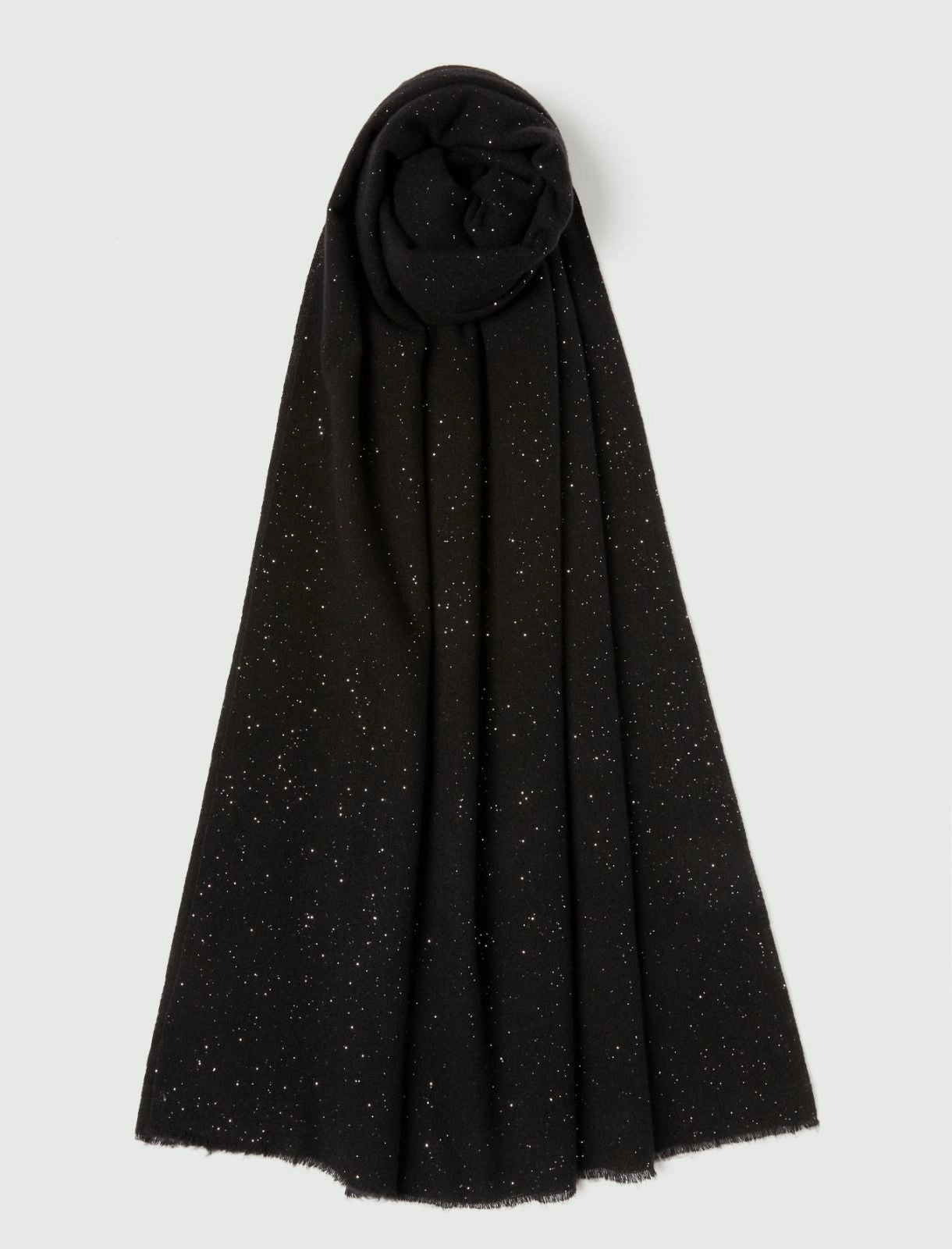 Sciarpa a Stola con frange e filo di lurex - GRIGIO CHIARO O NERO