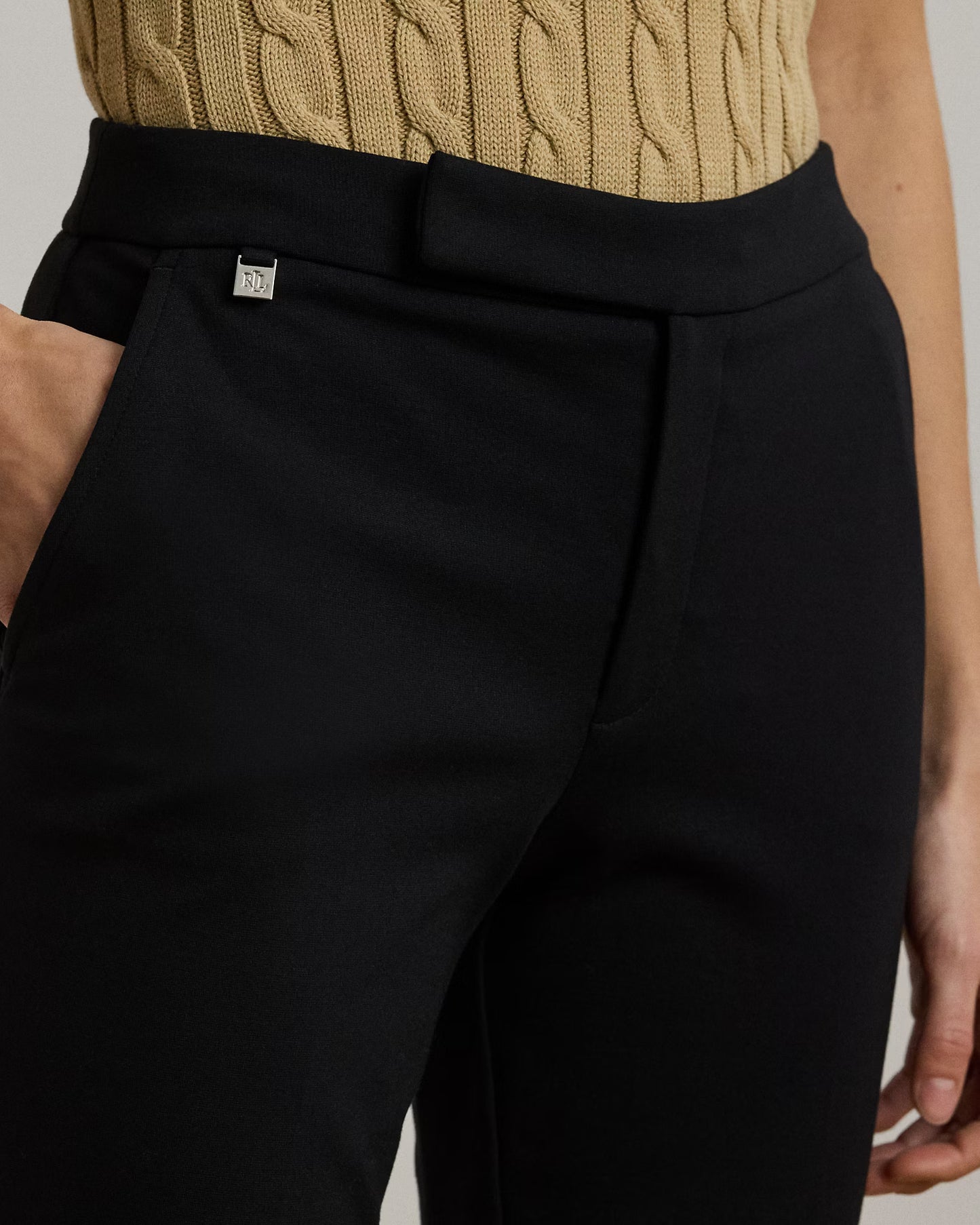 Pantaloni a gamba dritta in doppio jersey