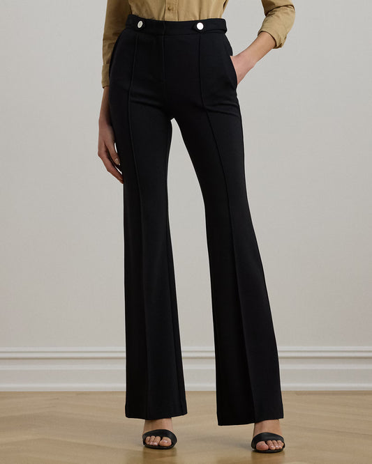 Pantaloni in doppio jersey con leggera zampa