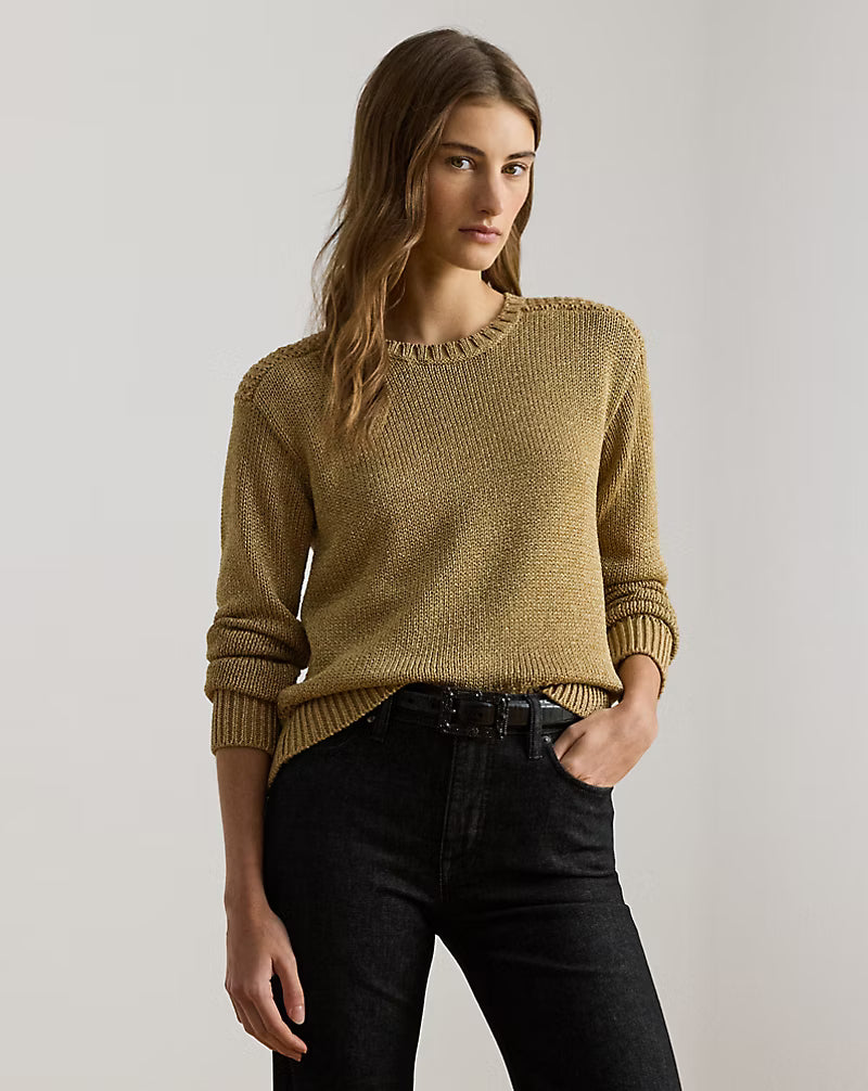 Maglia oro a girocollo