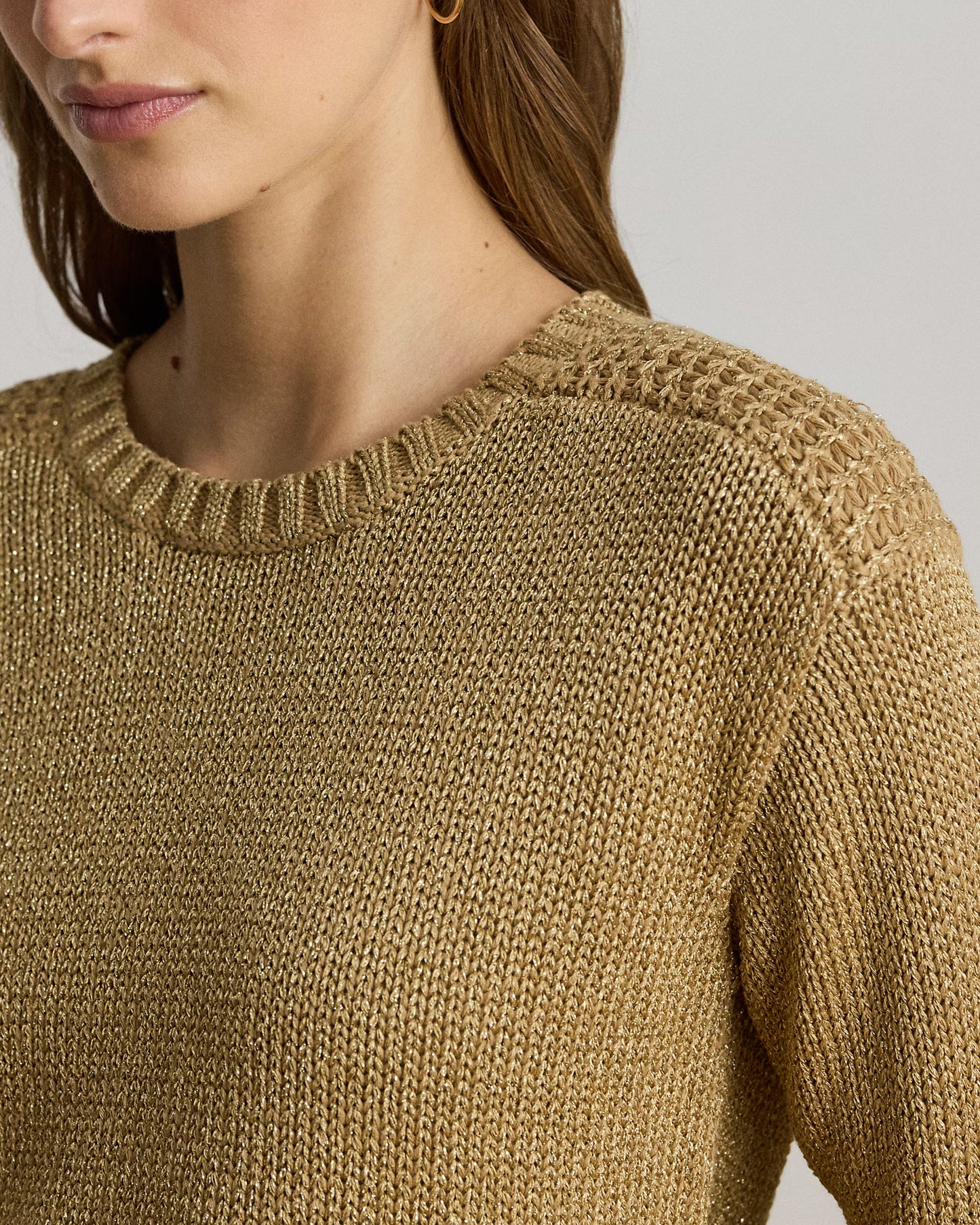 Maglia oro a girocollo
