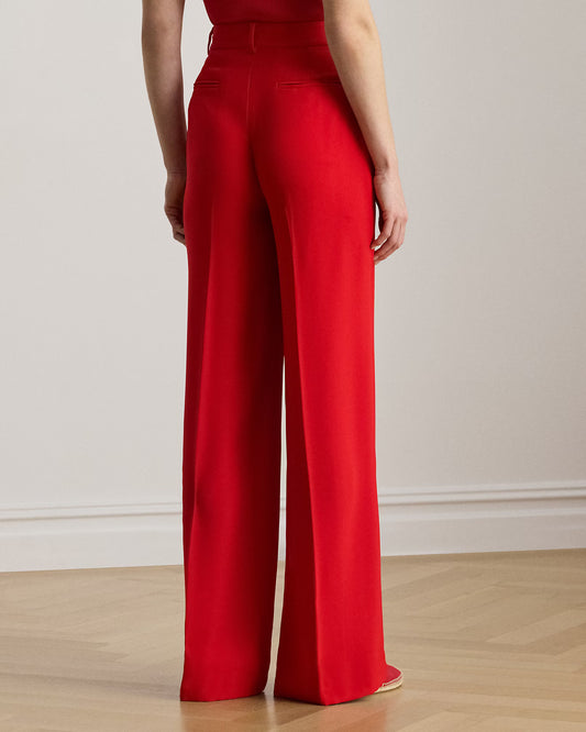 Pantalone a gamba larga in cady