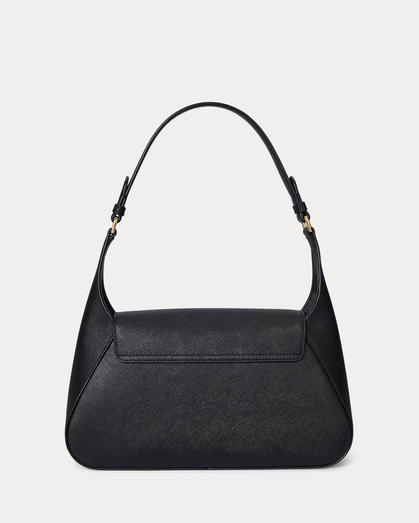 Borsa media nera a spalla in pelle