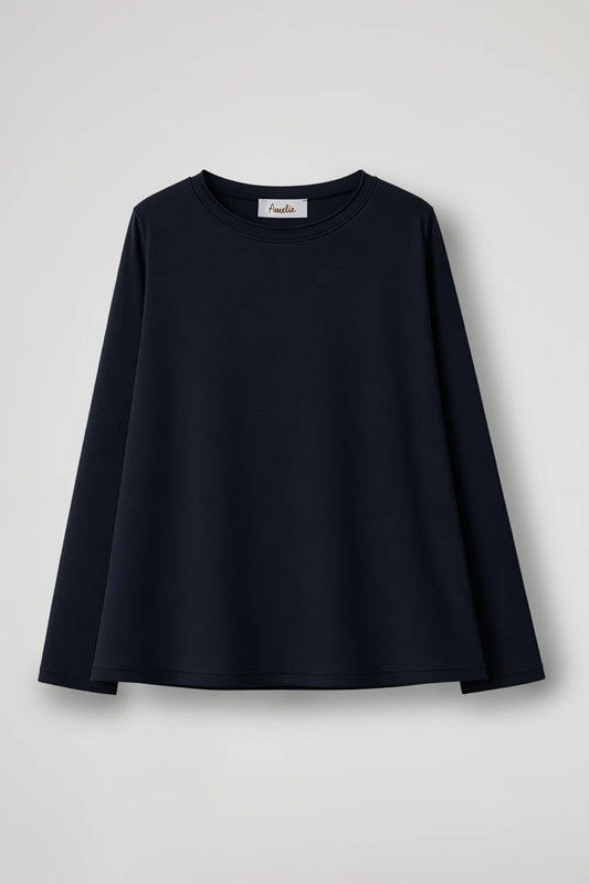 T-Shirt in cotone a maniche lunghe - Bianca, Nero, Verde Militare