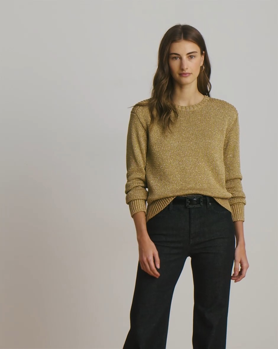 Maglia oro a girocollo