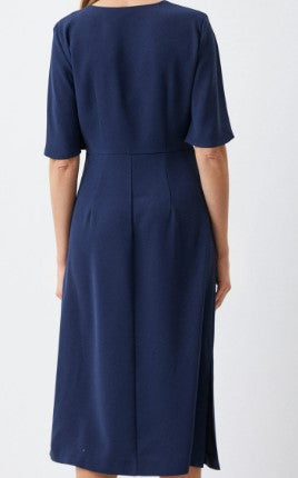 Abito midi in cady blu - Eleganza senza sforzo per ogni giorno