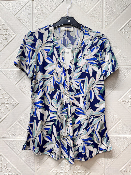 T-Shirt in Jersey in Stampa Palme