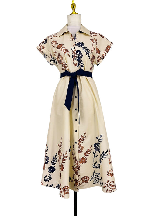 Abito Chemisier in Cotone con Stampa Floreale – Look Romantico