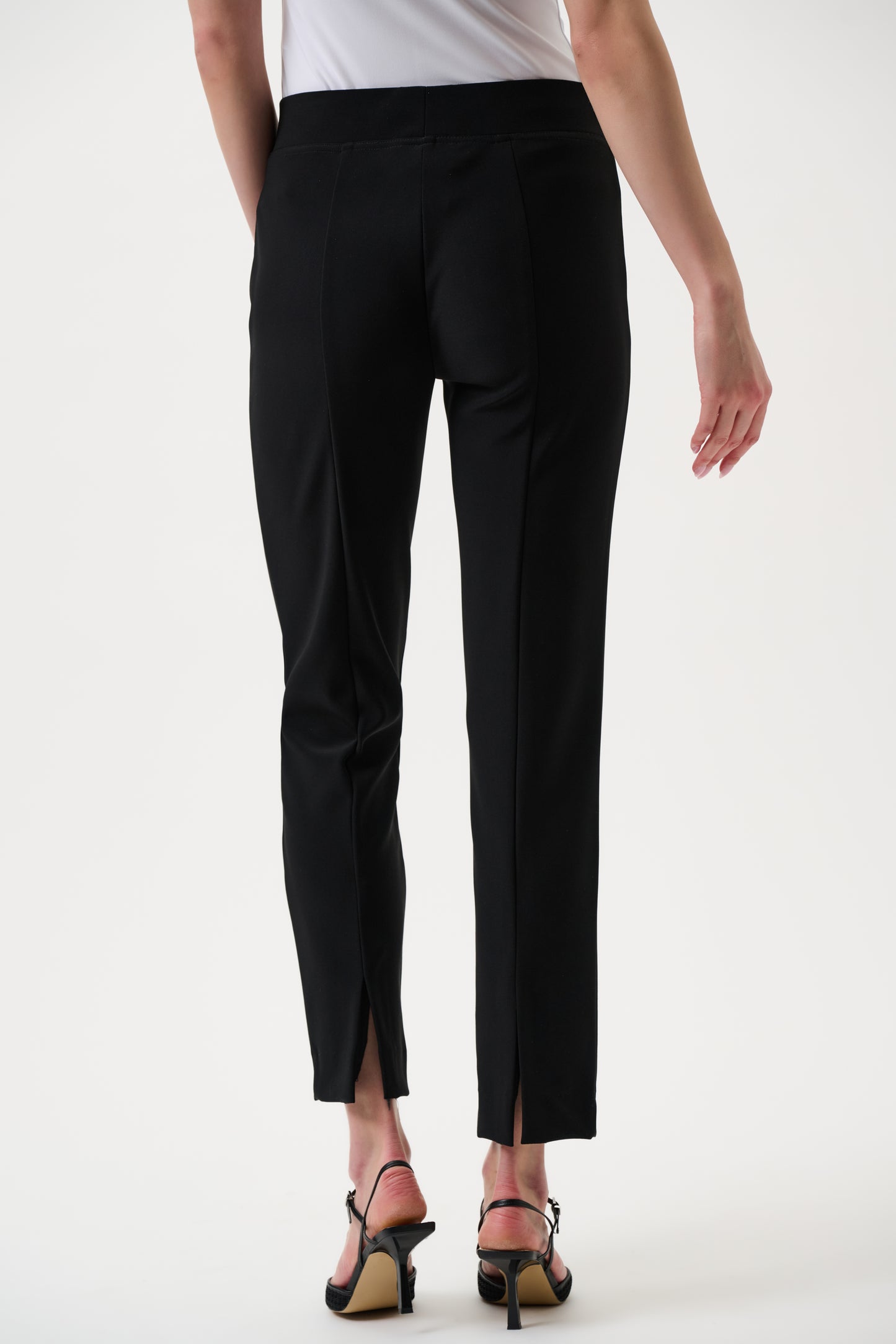 Straight-cut Jersey Trousers - Black