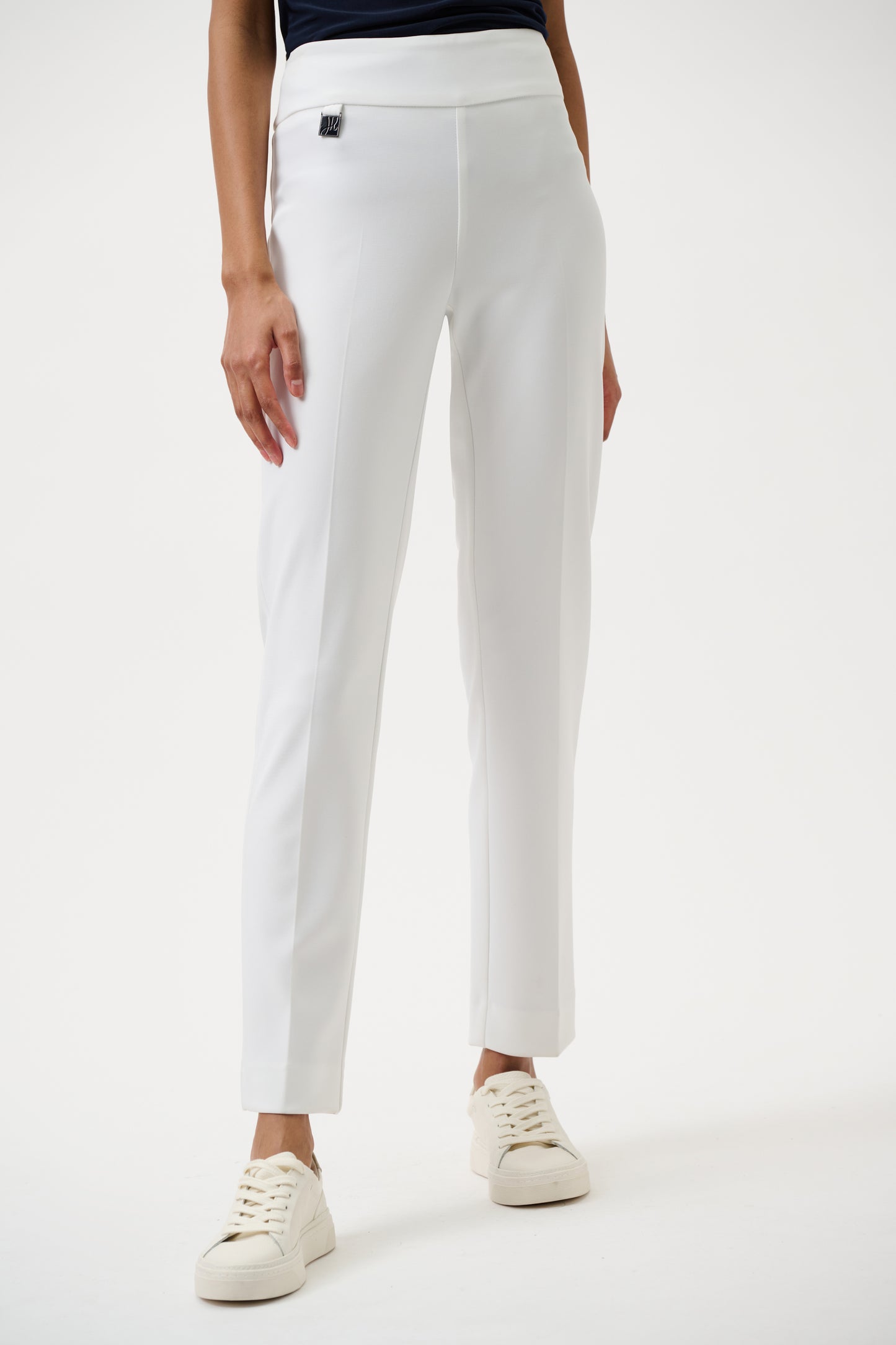 Pantaloni in jersey slim classico sartoriale - Bianco o Mastice