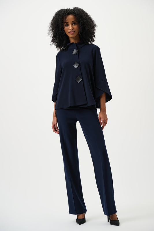 Pantaloni classici in jersey a gamba dritta - Blu