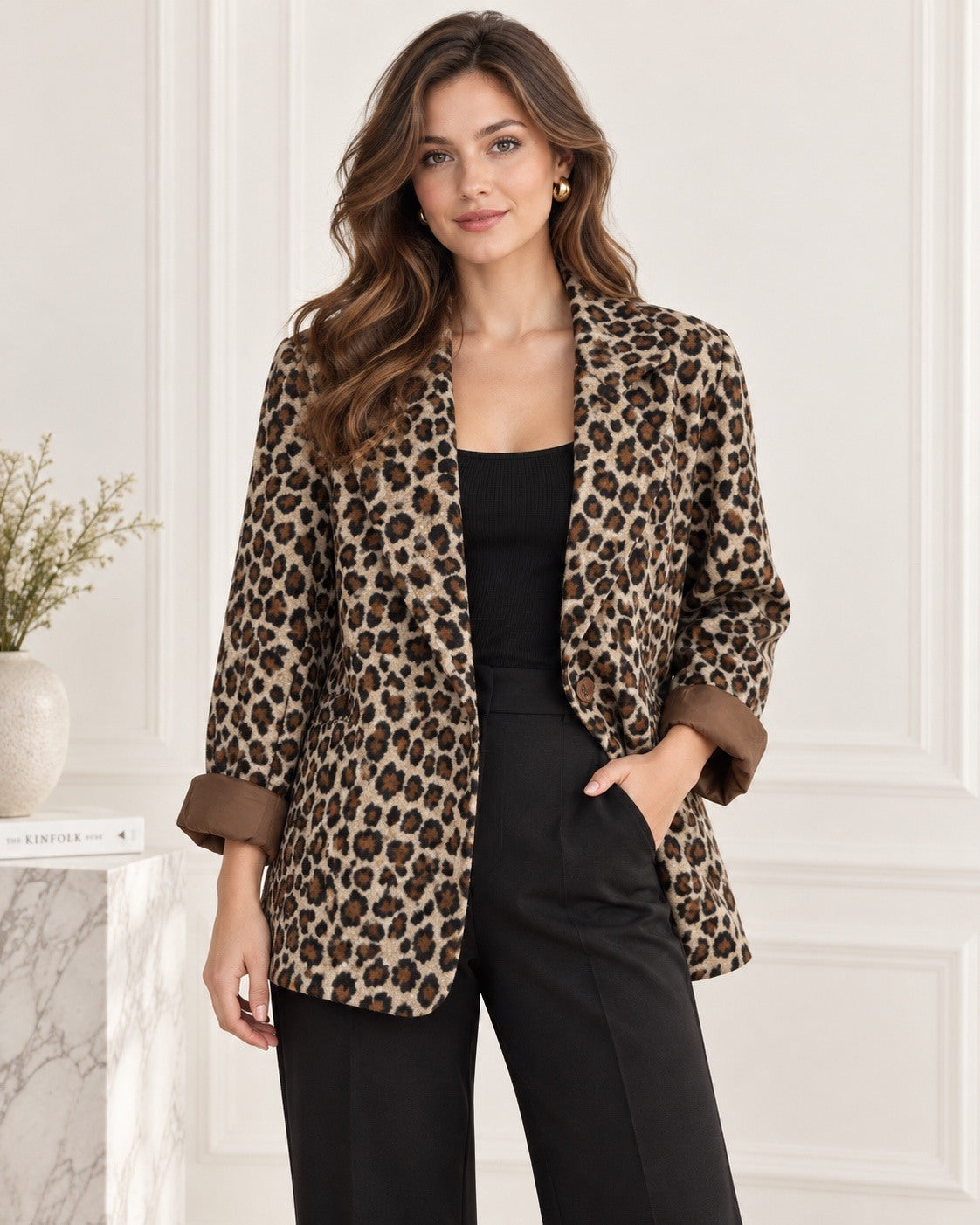 Giaccone Oversize In Stampa Animalier