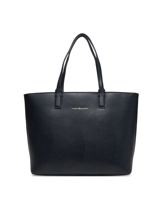 Borsa shopper o blu con zip