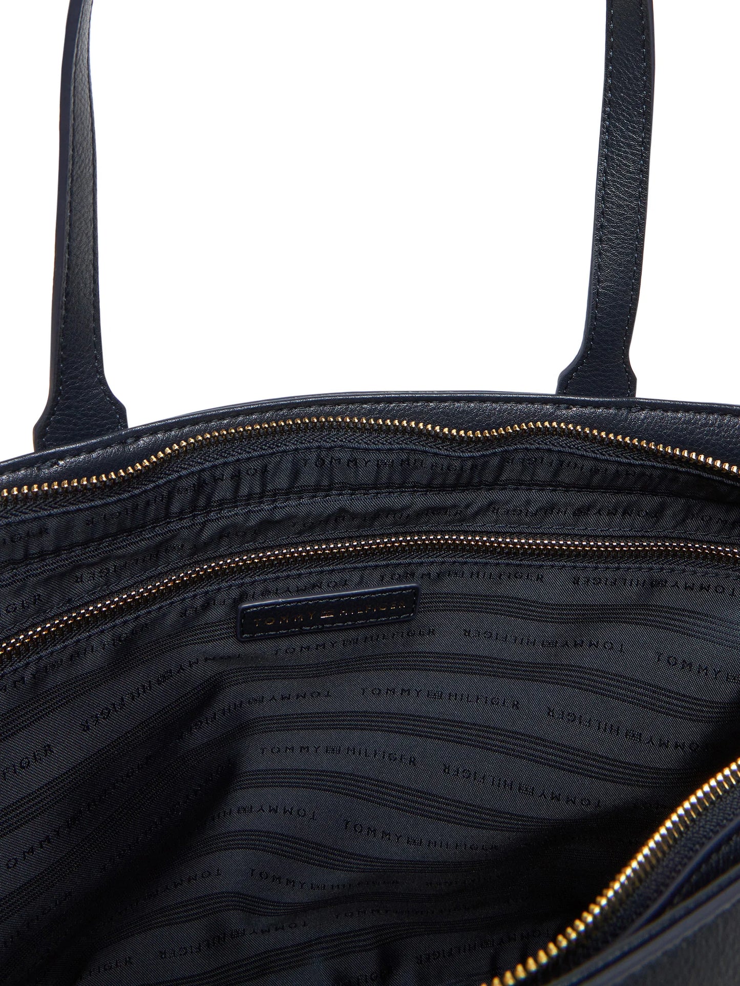 Borsa shopper o blu con zip