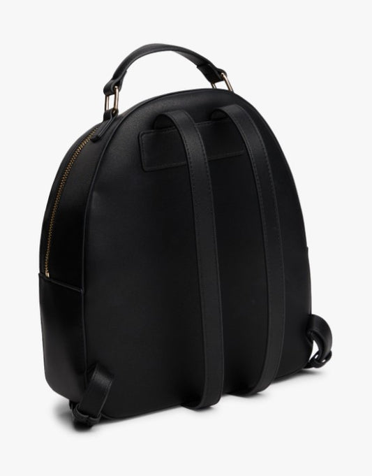 Borsa a zaino trapuntato con bandiera e placca monogramma