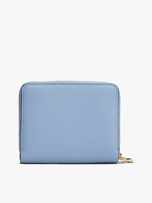 Portafogli piccolo celeste con monogramma TH