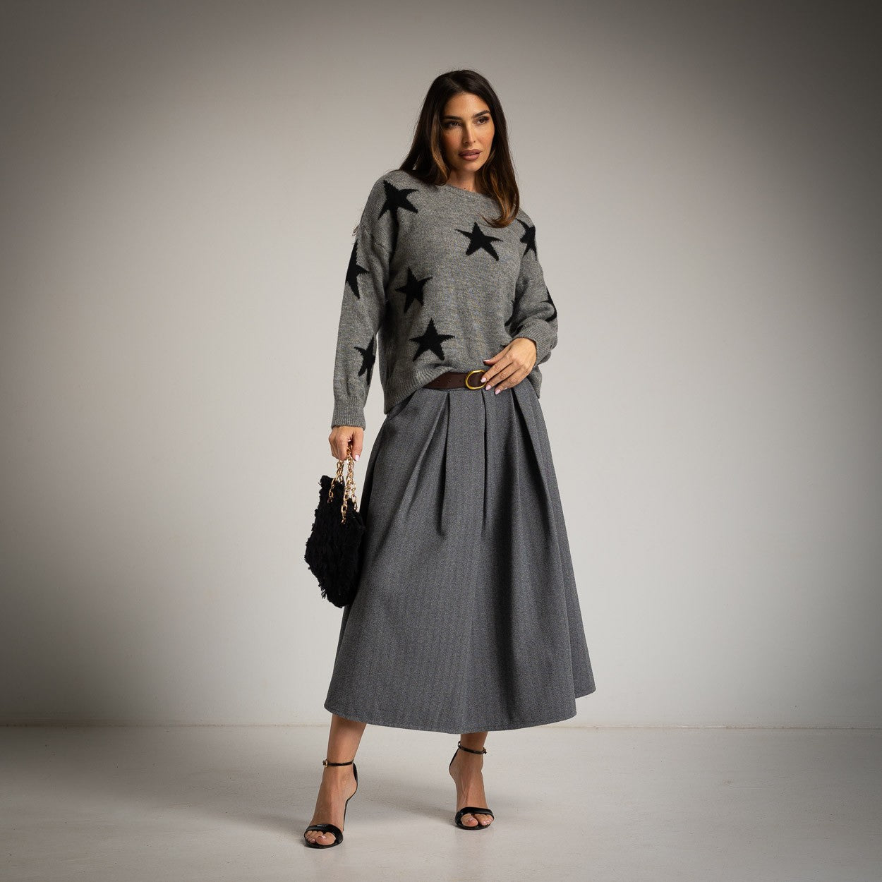 Maglione Morbida Texture Star – Made in Italy